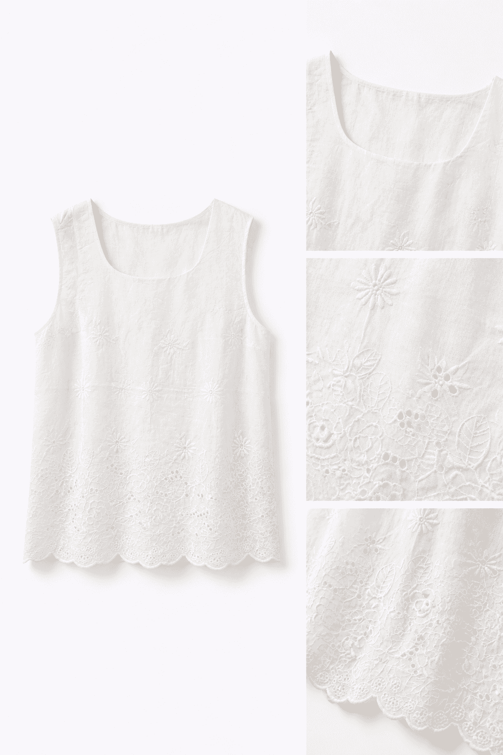 Blusa blanca Dacron L/XL