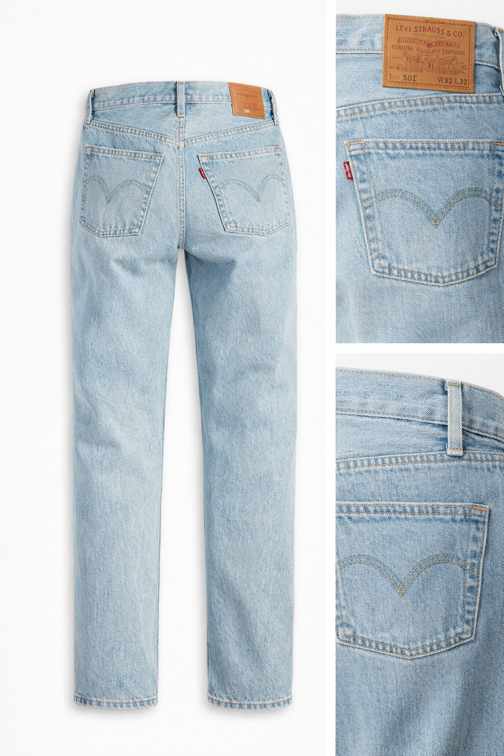 Pantalon jeans Levi's azul claro tipo vaquero