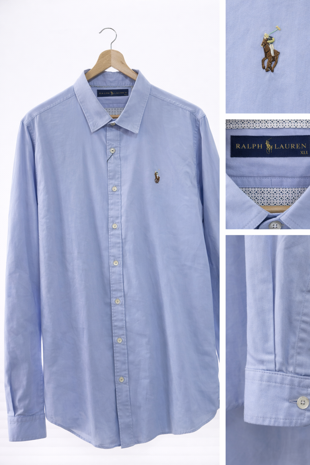 Camisa Polo Ralph Lauren Azul zafiro tipo manga larga