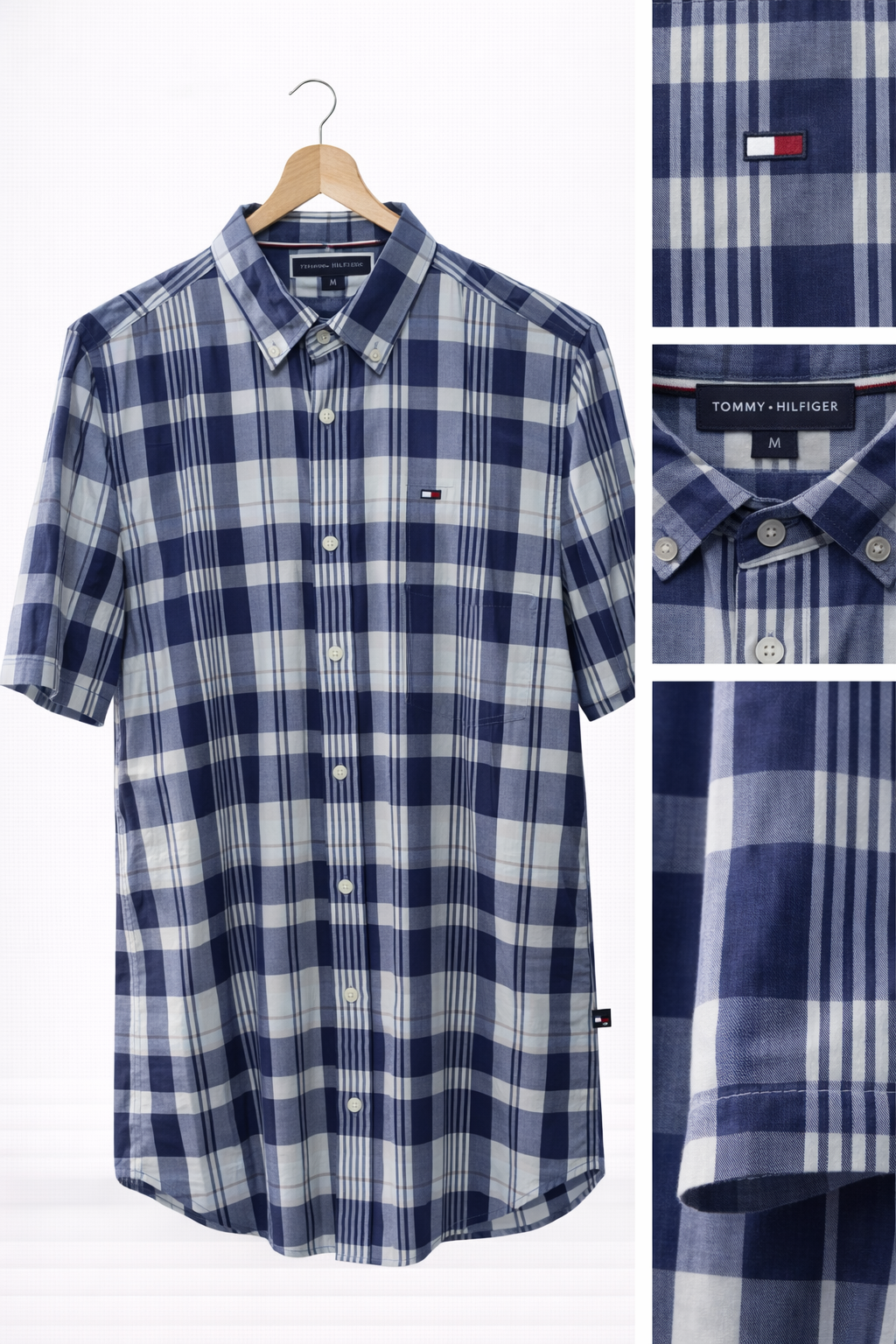Camisa Tommy hilfiger cuadros tipo manga corta