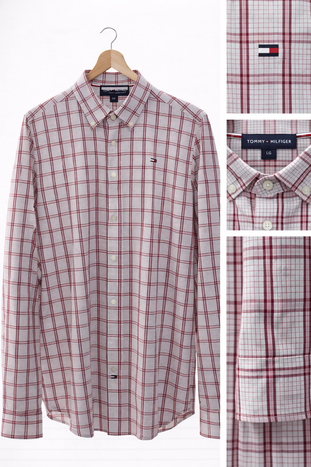 Camisa Tommy hilfiger cuadros tipo manga larga
