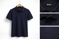 Camiseta Boss azul midnight tipo polo