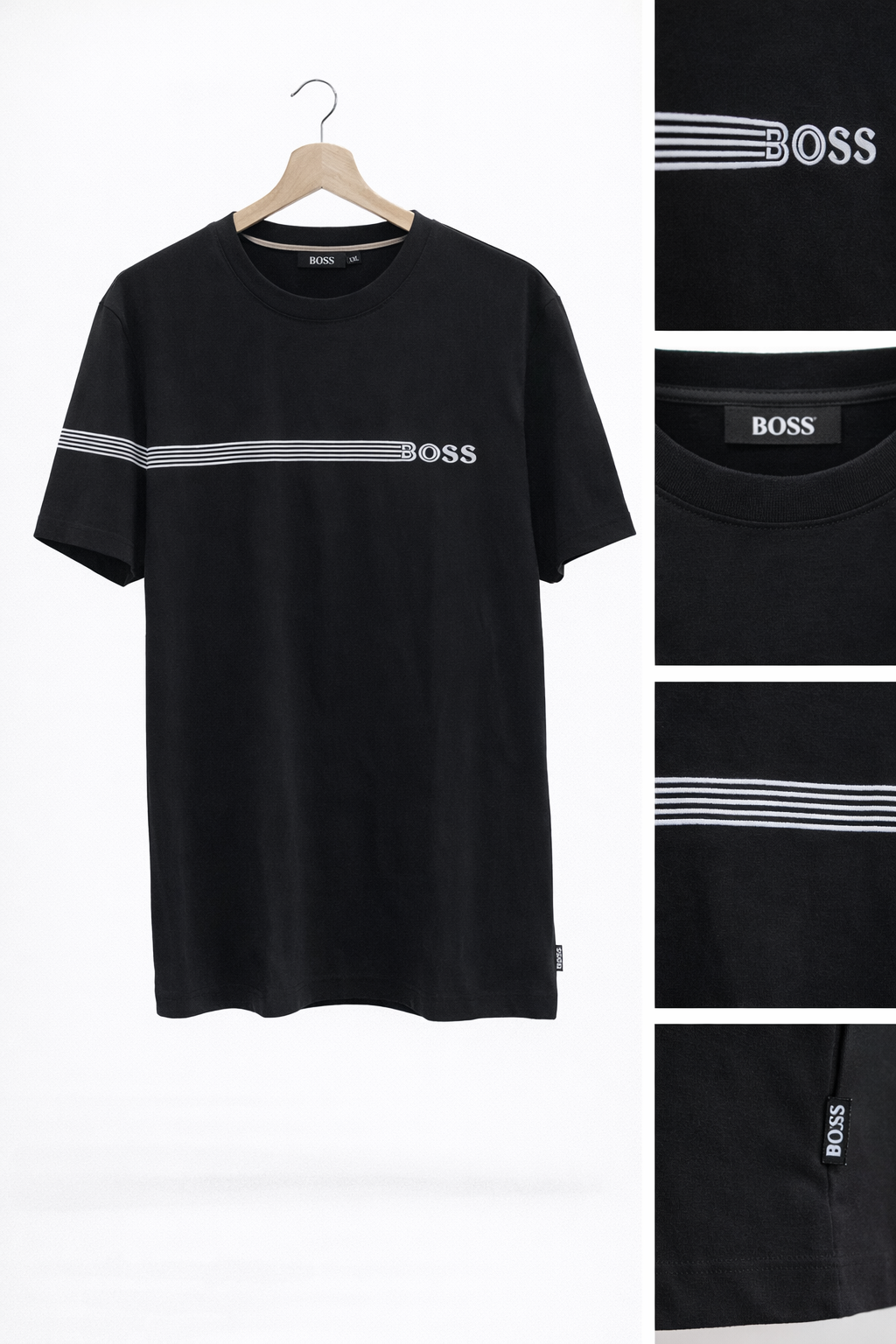 Camiseta Boss negro tipo basica