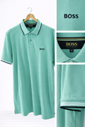 Camiseta Boss Verde aguamarina tipo polo