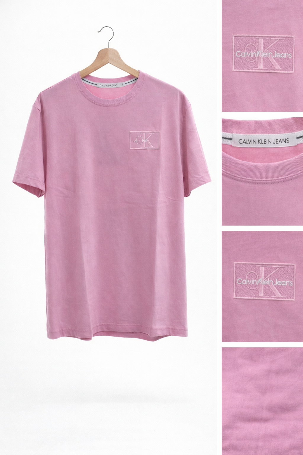 Camiseta Calvin klein rosada tipo basica