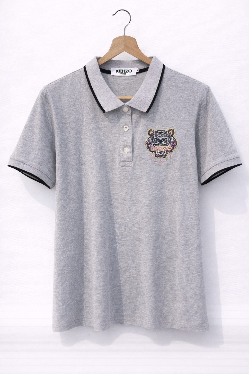 Camiseta Kenzo gris tipo polo