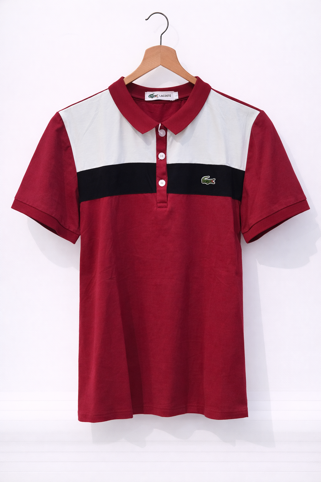 Camiseta Lacoste Rojo burdeos tipo polo