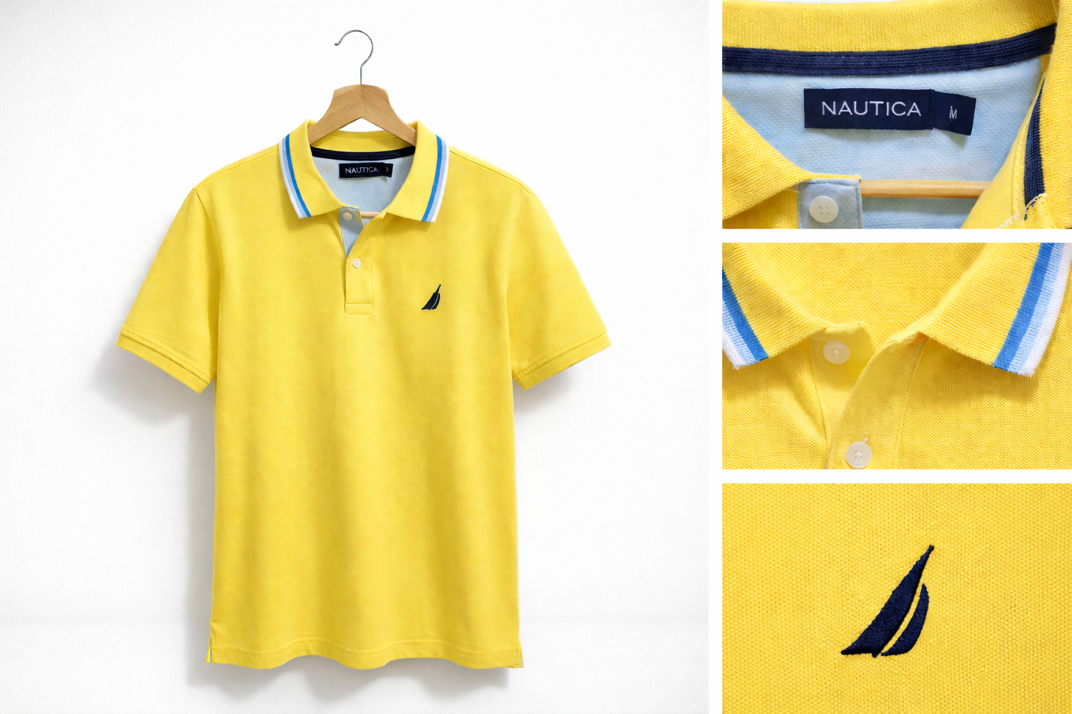 Camiseta Nautica amarilla tipo polo